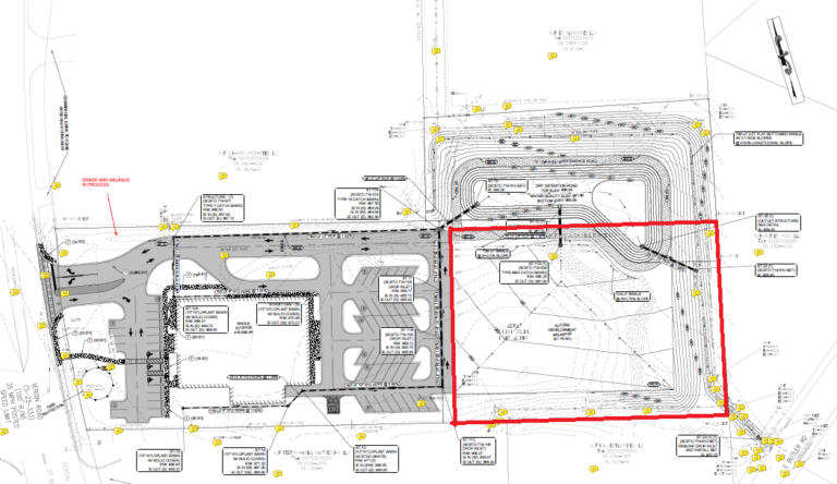 Site Plan with red line